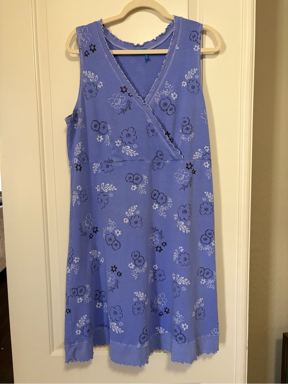 πππfresh produce Periwinkle Purple Floral Empire Waist Midi Dressππ«π - Picture 4 of 14